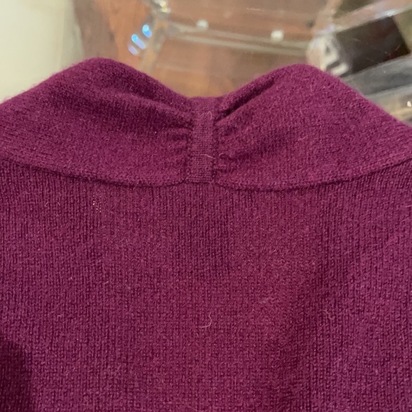 Griffen Cashmere plum 2 button cardigan sweater 100% cashmere - Picture 7 of 7